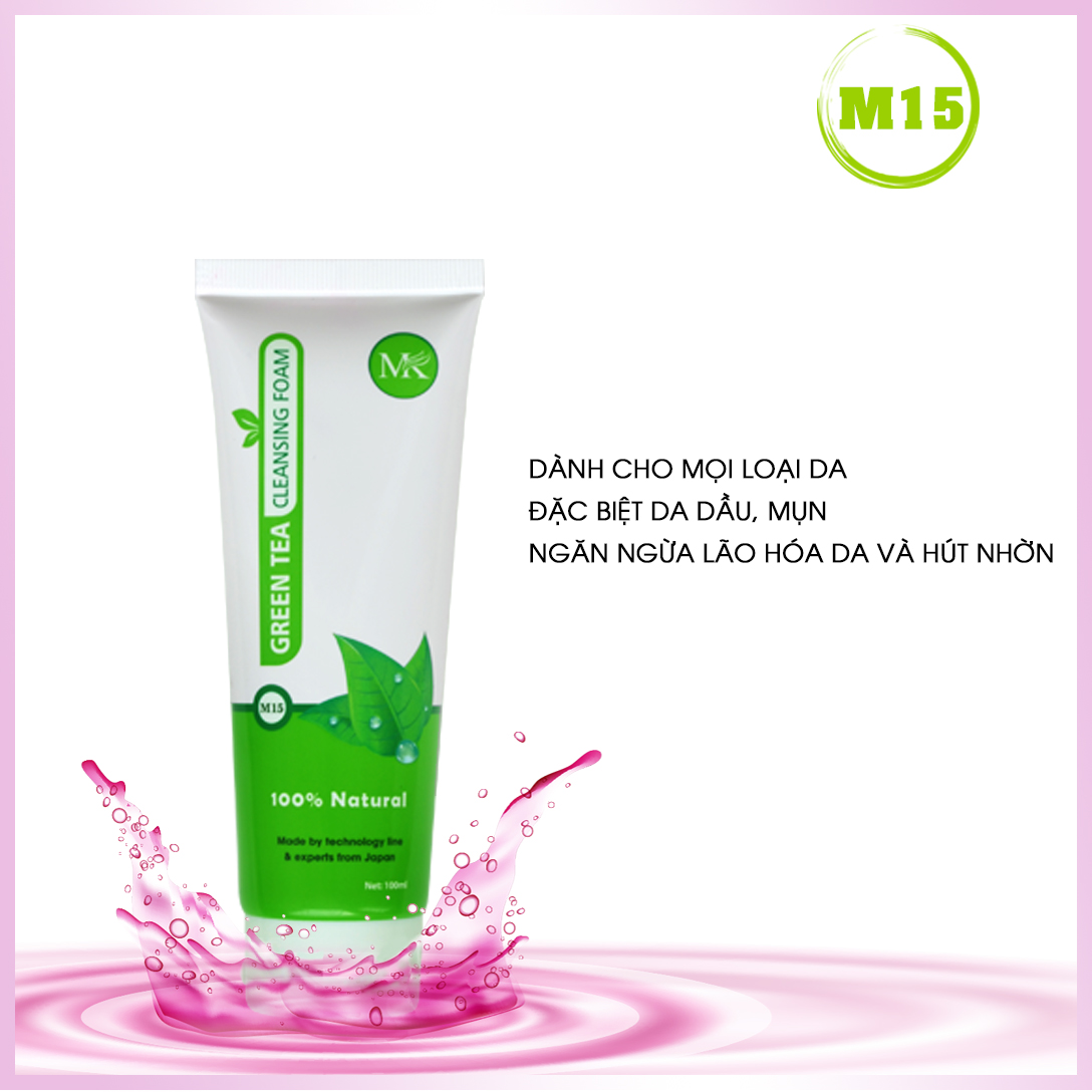 SỮA RỬA MẶT TRÀ XANH GREEN TEA CLEANSING FOAM MK